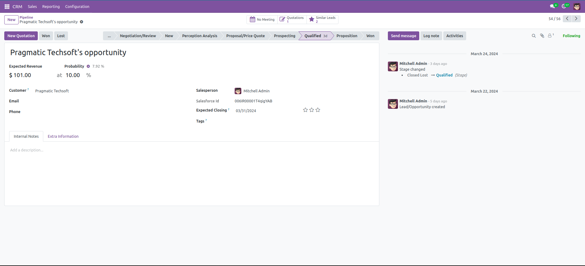 Pragmatic Odoo Salesforce Connector