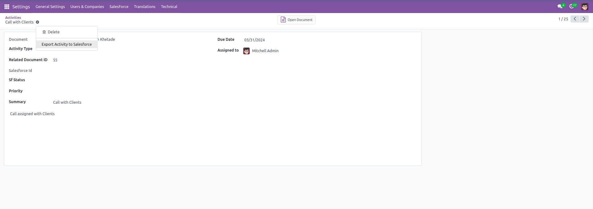 Pragmatic Odoo Salesforce Connector