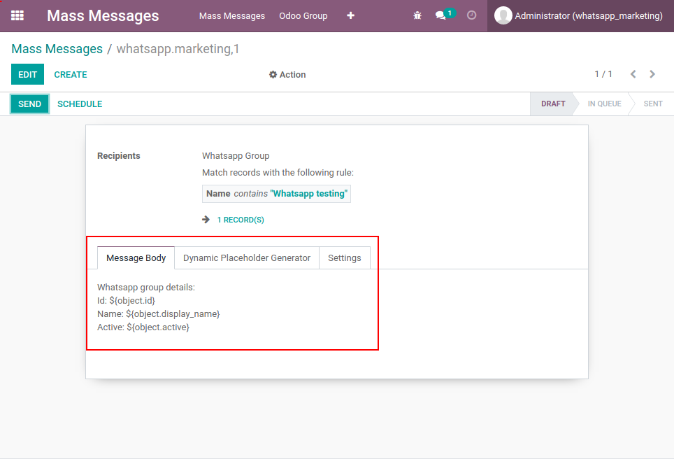 odoo whatsapp marketing integration| Pragmatic Techsoft