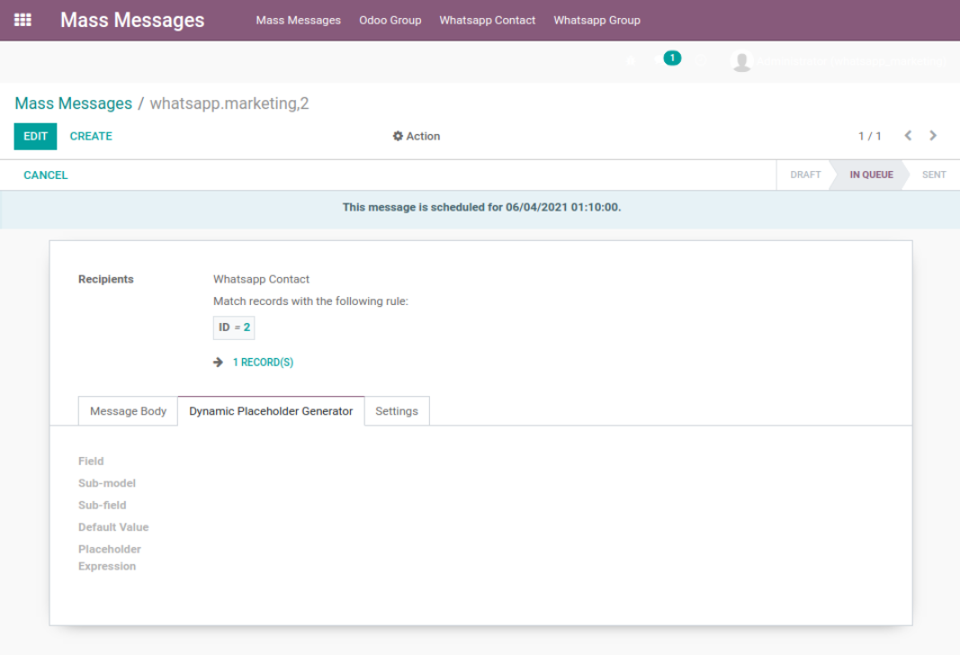 odoo whatsapp marketing integration| Pragmatic Techsoft