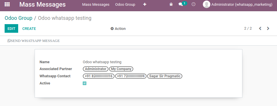 odoo whatsapp marketing integration| Pragmatic Techsoft