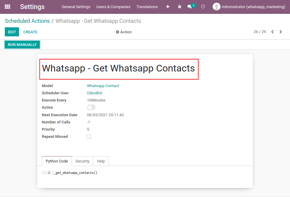 odoo whatsapp marketing integration| Pragmatic Techsoft