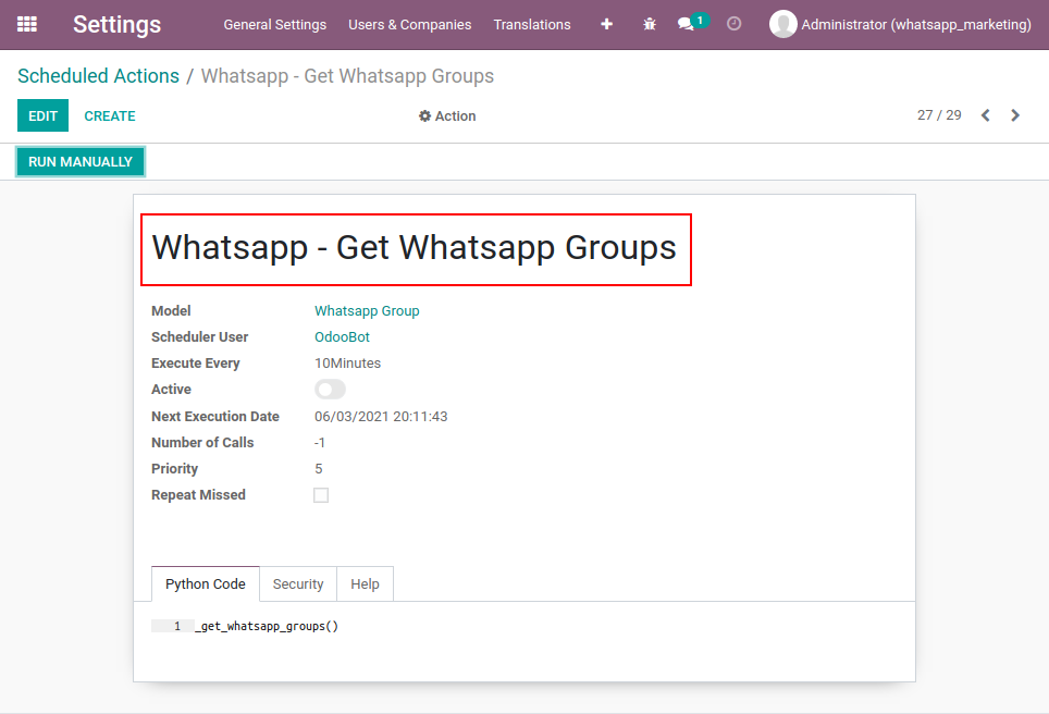 odoo whatsapp marketing integration| Pragmatic Techsoft